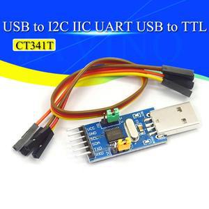 CH341T 단일 칩 직렬 포트 다운로더 USB to I2C IIC UART TTL 2in1 모듈 3.3V 5V