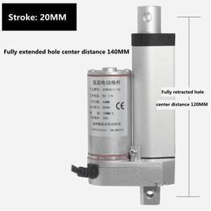 가정용 자동화 원격 제어 로봇용 마이크로 선형 액추에이터 모터 스트로크 DC 12V 20-200mm