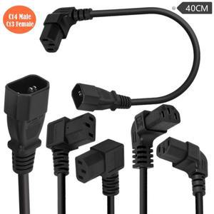 IEC60320 C13 각도 변환기 연장 케이블 - PDU 위로 전원 남성 AC 코드