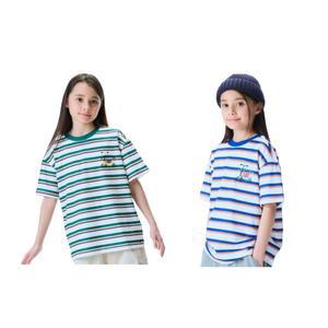 [롯데백화점]뉴발란스 KIDS RIDER_스트라이프 소로나 반팔티(NK9EF2602U)