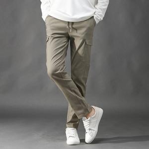 [후앙스]면스판 멀티 카고 밴드바지 SHCP1355
