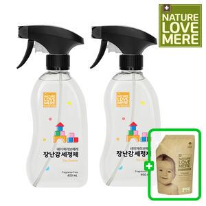 네이쳐러브메레 아기 장난감세정제 용기형 400ml 2개+세제 리필 500ml 1팩