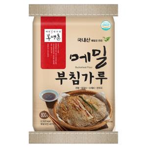 봉평촌 메밀부침가루 800g 1봉 국내산메밀 부침개 수제비 칼국수 전병 전 옹심이 빈대떡 배추전