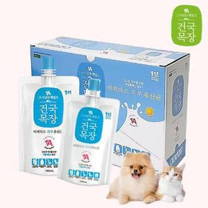 건국목장 펫밀크 강아지 고양이 우유 피부 유산균 180ml×10개