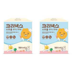 크리넥스 스트롱 뽑아쓰는 키친타월 카카오 150매, 4입, 2개