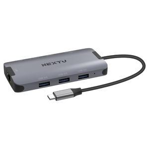 9포트 C타입 멀티 컨버터 USB3.0 3포트 허브 기가랜카드 HDMI 카드리더기 PD충전 랜포트 미러링 노트북 PC