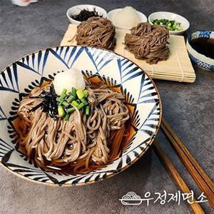 갤러리아 [우정제면소] 메밀국수(소바) 12인분세트 (생면2kg+메밀장12봉)