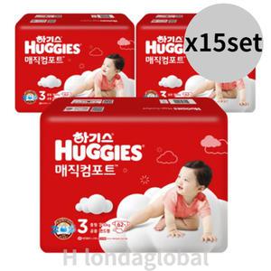 하기스 매직 컴포트 뉴 밴드 공용 3단계 기저귀 62매x45팩