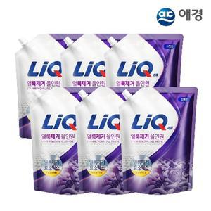 [애경] 리큐 얼룩제거 올인원 리필 2.1L 6개 (일반 드럼 택1)