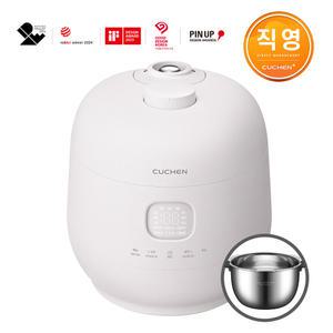 쿠첸 브레인 풀스테인리스 듀얼프레셔 10인 IH압력밥솥 블라썸화이트 CRH-TWS1010BW