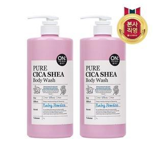 [엘지생활건강]온더바디 퓨어시카 베이비파우더 바디워시 1000ml x 2개