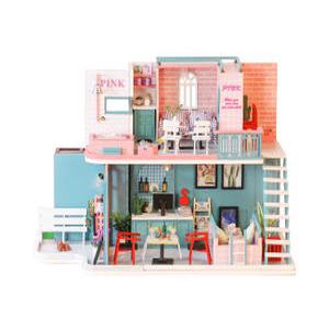 핸즈크라프트 DIY 미니어처 하우스 키트 핑크카페