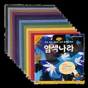 아트모아 염색나라 국내최초 순간 염색용색지 12색 12매 Fabric Dyeing Papers