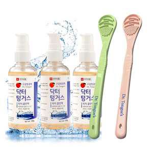 닥터텅거스 구강청결제 혀클리너 피치클린액 입냄새 구취 백태 제거 3통 혀클리너 2개