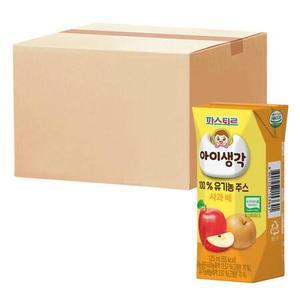 파스퇴르 아이생각 100%유기농주스 사과배 125ml 24입