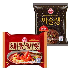 [오뚜기] 짬짜면 해물짬뽕 5입 x 2개 + 짜슐랭 5입 x 2개[33713332]