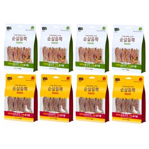 건강한 간식 순살듬뿍 300g (안심오리 4개 + 안심치킨 4개) (합 8개)