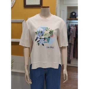 [BCBG]인터록 플라워 티셔츠 B4B4X421_71