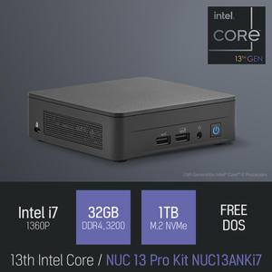 ⓒ ASUS NUC 13 Pro Kit NUC13ANKi7 i7-1360P 32GB 1TB / 사무 인강용 산업용 초소형 미니PC