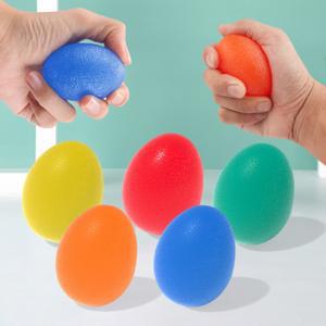 실리콘 손운동 손가락 마사지볼 5color 재활공 악력볼 계란형 기구
