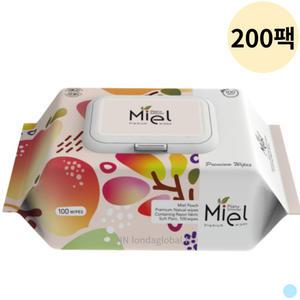 미엘 가성비 물티슈 대용량 저자극 캡형 100p 200팩