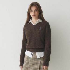 [후아유](의정부점)Steve Cable V-Neck Pull over WHKAE4912F