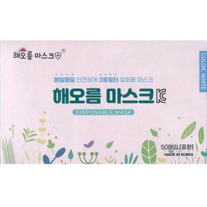 [기타]국산 해오름 마스크 KF-AD 증형 3중 화이트 50매입 (고학년-얼굴작은성