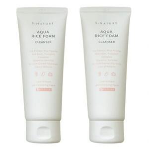 에스네이처아쿠아 라이스 약산성 클렌징폼 160ml x2개 저자극폼
