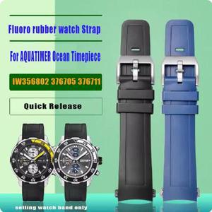 For IWC AQUATIMER Ocean Timepiece IW356802 376705 376711 men's watchband Quick Release Curved End fl