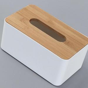 Oce 화이트 우드 직사각 티슈 케이스 롤휴지 커버 두루마리휴지케이스 대나무각티슈통 롤화장지통 갑티슈박