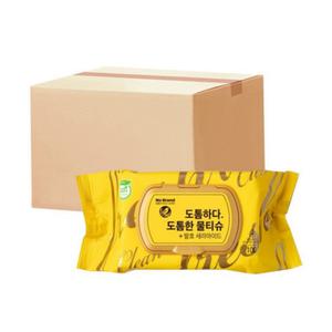 노브랜드 도톰한 물티슈 캡형 100매 10팩