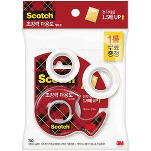 스카치 초강력 다용도 테이프 18mm(디스1개+리필 2개)