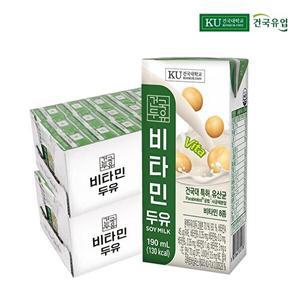 [건국유업]건국두유 비타민 두유 190ml 48팩