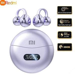 샤오미 레드미 이어 클립 무선 이어폰 골전도 HIFI 블루투스 이어버드 방수 스포츠 ENC 헤드셋 마이크 포함
