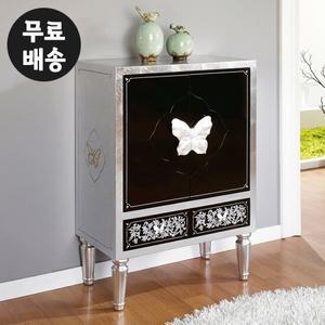 뷔노 엔틱 은박 양문 수납장 나비장 안방 거실 고급