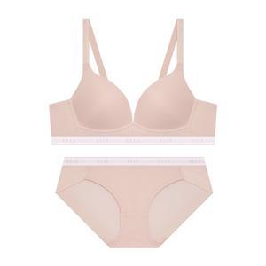 에어로쿨 컴포트핏 노와이어 브라 팬티 세트 - 만다린핑크