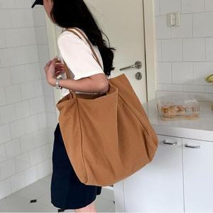 [라일리] Rly 수납력 가벼움 실용적 코디 빅사이즈 코튼 에코백