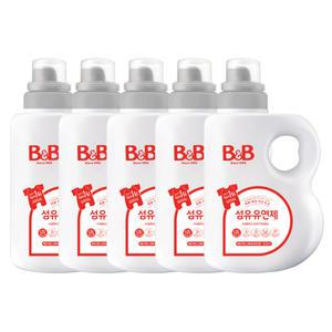 비앤비 유연제 베르가못 용기 1500ml X5개