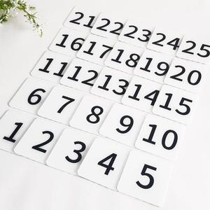 사각 아크릴 번호판 1-25번 숫자 스티커 DD-12730