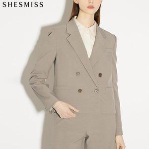 [쉬즈미스] 베이직 더블 버튼 숏 재킷