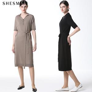 [쉬즈미스(SHESMISS)] 벨티드 V넥 카라 원피스 (택가격: 168000원)