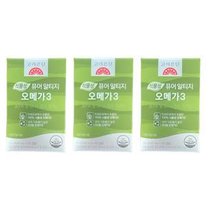 고려은단 식물성 퓨어 알티지 오메가3 60캡슐, 3개