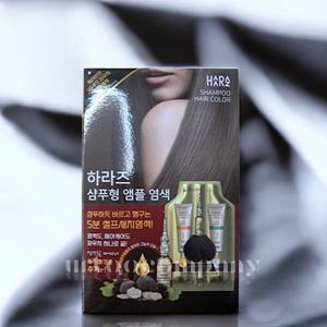 하라즈 샴푸형 앰플 염색 새치염색 블랙 색상 1박스 (10회분)