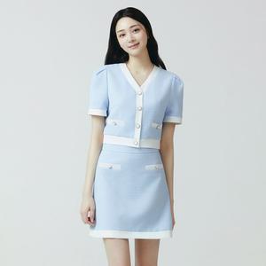 잇미샤 [24 S/S] 컬러 배색 크롭 자켓 ITO4ZJK550