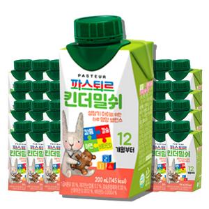 파스퇴르 킨더밀쉬 200ml 40개 성장기 영양 음료