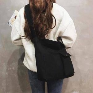 [라일리] Rly 블랙/화이트 주머니 지퍼 무지 에코백 포켓 캔버스 크
