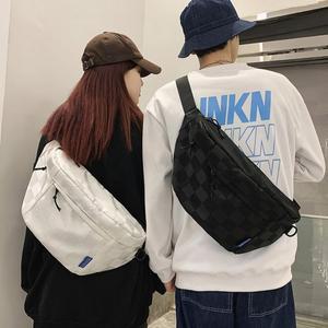 남자 여자 체크패턴 빅사이즈 슬링백 바디백