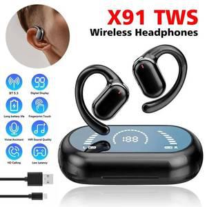 골전도이어폰 X91 OWS 귀고리 이어폰 블루투스 53 대기 게임용 스포츠 헤드셋 HiFi 스테레오 소음 이어 버
