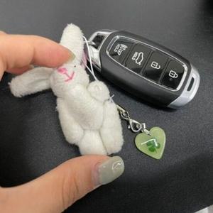 야광 행운고리 디테일 구성 네잎클로버 키링
