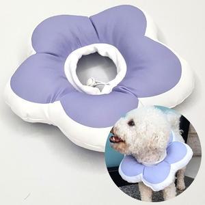 JPAR 꽃피는 강아지 고양이 쿠션 넥카라 퍼플 L (WFHDW4C)